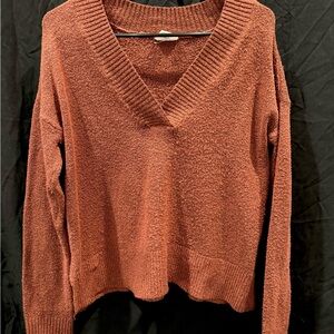 a.n.a Women's Terracotta V-Neck Sweater